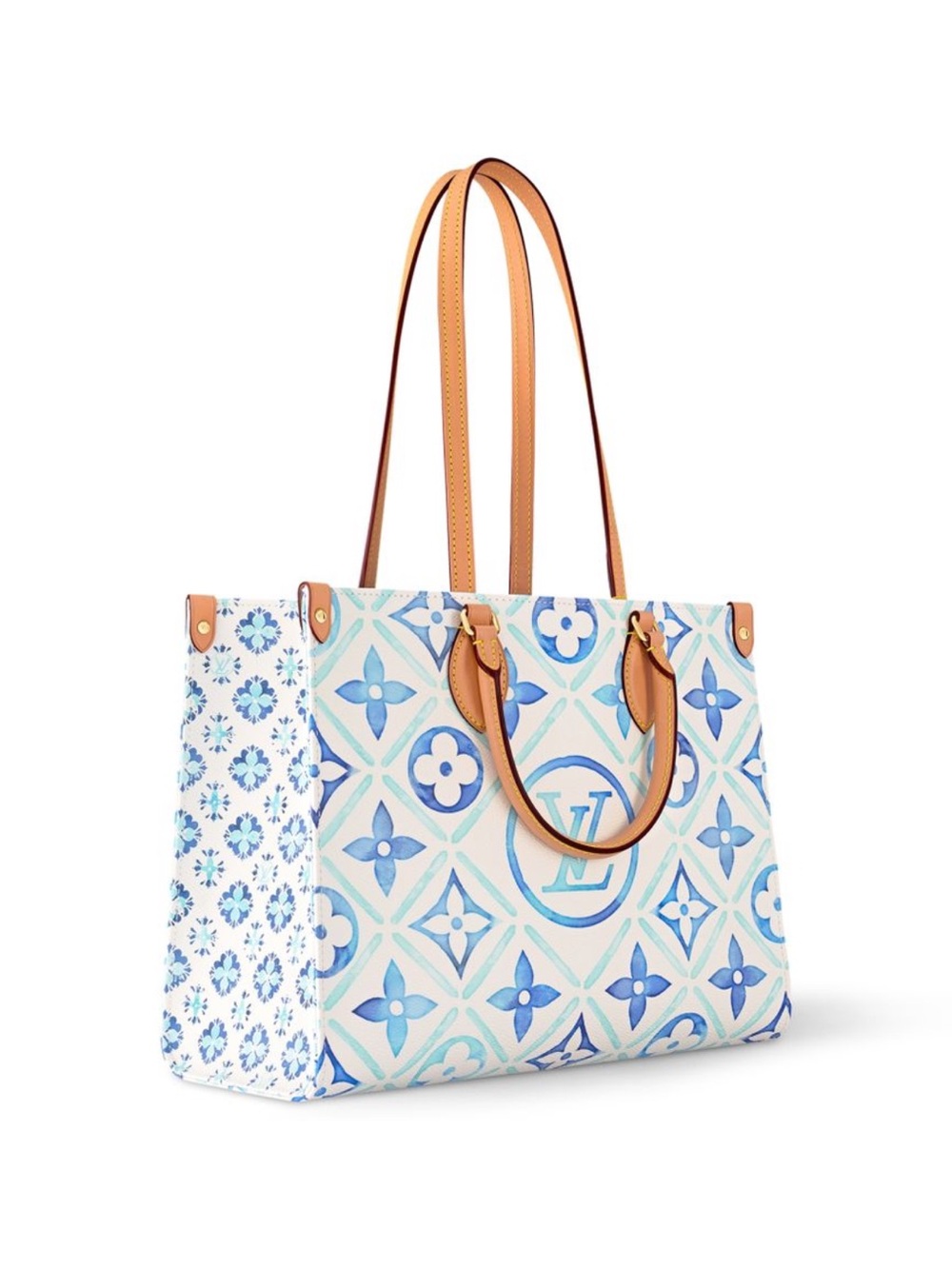 NEW Louis Vuitton Blue & White OnTheGo MM By The Pool Tote *Limited Edition* - Picture 2 of 3